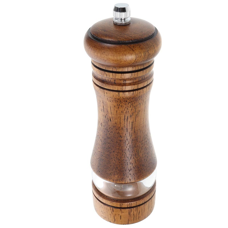 Vintage Oak Wood Manual Pepper Grinder with Ceramic Core Salt Mill Kitchen - Image 2