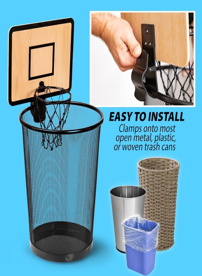 Twiddler Toys Basketball Trash Can Hoop - Mini Clip On Basketball Hoop with Backboard for Office and Bedroom Garbage Can - Fun Novelty Gag Gift - Image 2