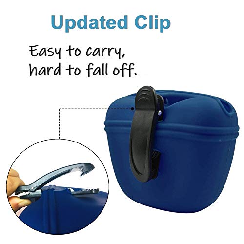 RoyalCare Silicone Dog Treat Pouch-Small Training Bag-Portable Dog Treat Bag for Leash with Magnetic Closure and Waist Clip[US Design Patent] - Image 4