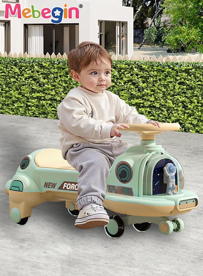 MEBEGIN Wiggle Car with Light and Music, Baby Swing Car with Storage Space and Light-emitting Silent Wheels, Anti-Rollover Ride-On Toy, Fun Indoor and Outdoor Toy for Kids, Ideal Gift for Kids - Image 3