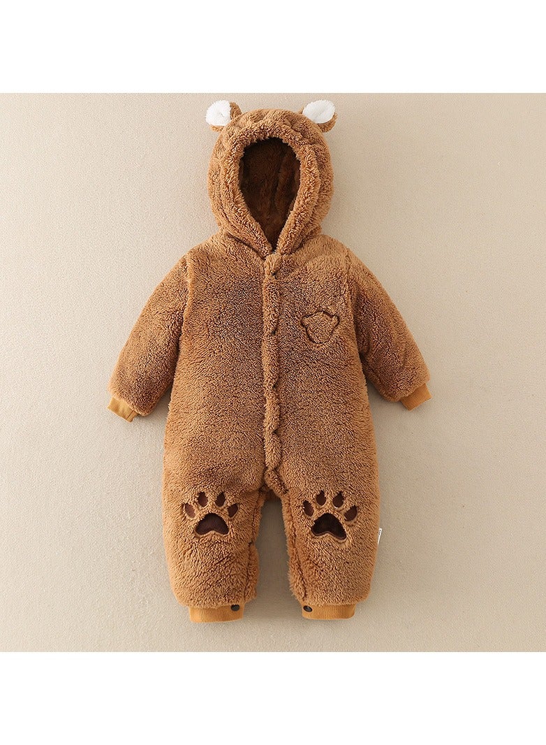 Loquat Baby Autumn And Winter Hooded Trend Jumpsuit