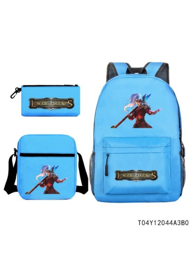 Exquisite animation backpack three-piece set, outstanding design, diversified storage and super convenient - 1103 - Image 1