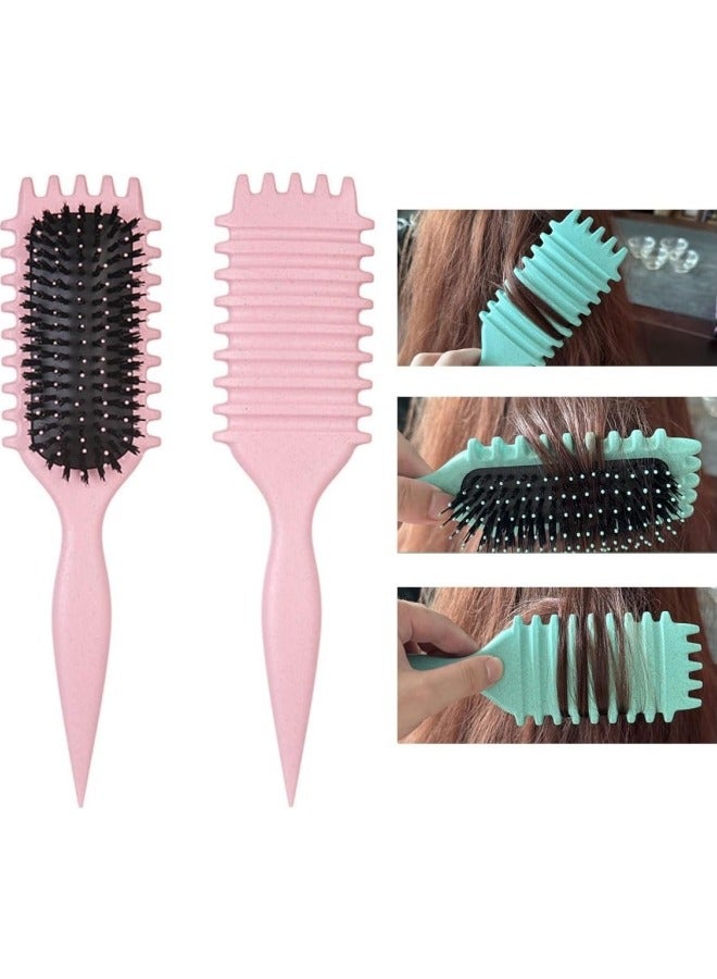 BUPY Curl Define Styling Brush,Curly Hair Brush, Wet Dry Detangler Hair Brush, The Essential Tool For Shaping And Styling Your Curls, Achieve Perfectly Defined Curl (Pink) - Image 2
