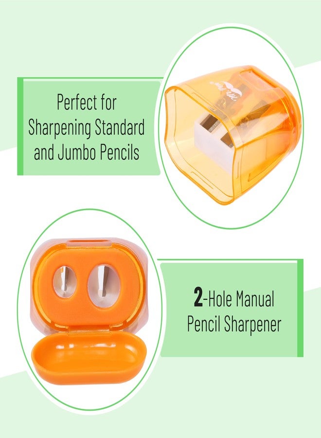 Mr. Pen- Pencil Sharpeners Manual, 12 Pack, Dual Hole, Small, Colorful Pencil Sharpeners Handheld - Image 3