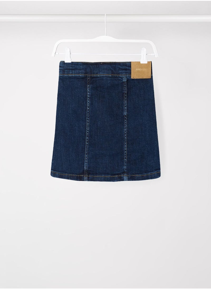 MANGO - Infant Button Down Denim Skirt - Image 1