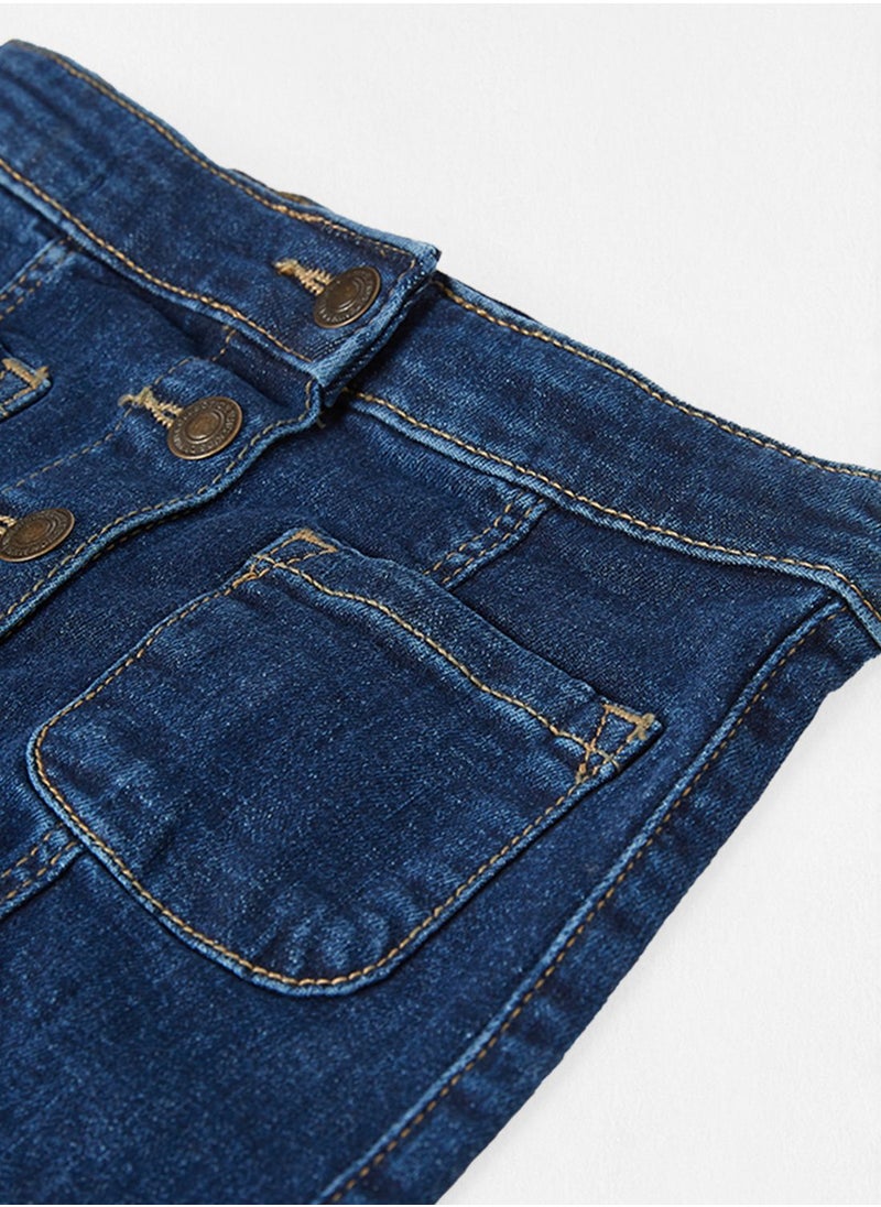 MANGO - Infant Button Down Denim Skirt - Image 1