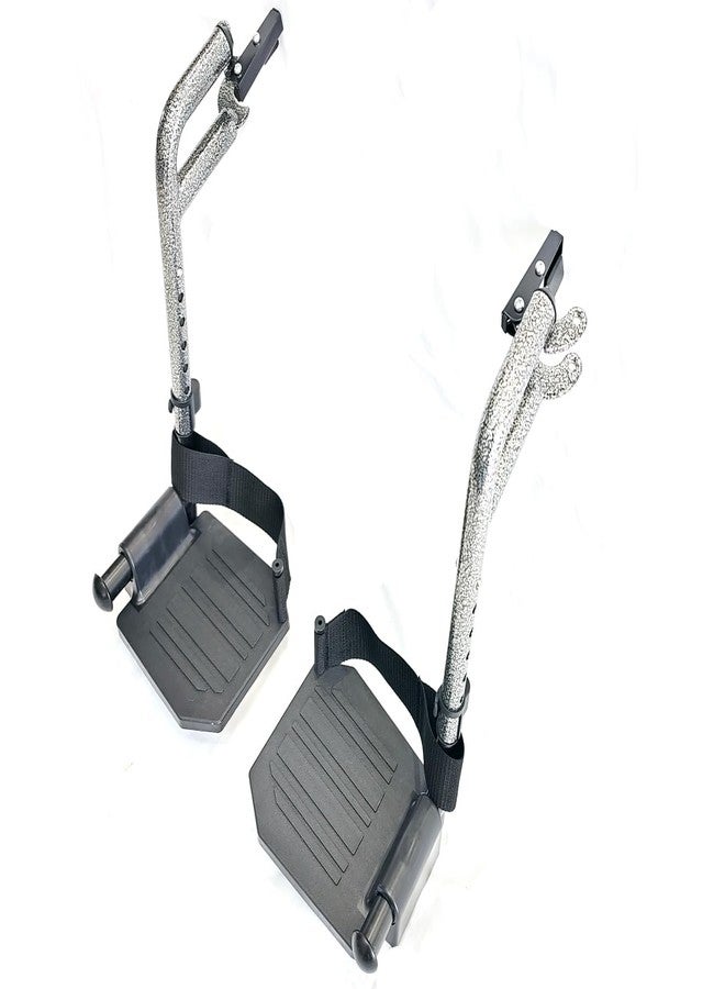 ForconMed Wheelchair Transport Chair footrest Replacement,Economy Footrest for Wheelchairs and Transport Chair, Composite Footplates and Heel Loops,Universal Swing-Away Footrests,TR37/39E-SV(1 Pr, Silver) - Image 3