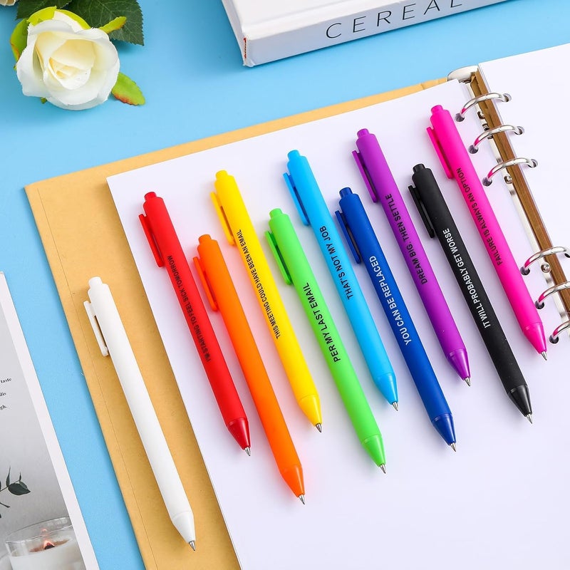 Epakh مجموعة أقلام حبر جاف ملهمة مكونة من 30 قطعة - أقلام فكاهية ملهمة مع اقتباسات ملونة هدية مبتكرة لتشجيع الزملاء ومستلزمات المكتب - Image 5