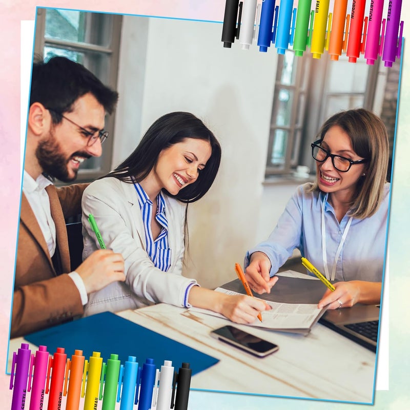 Epakh مجموعة أقلام حبر جاف ملهمة مكونة من 30 قطعة - أقلام فكاهية ملهمة مع اقتباسات ملونة هدية مبتكرة لتشجيع الزملاء ومستلزمات المكتب - Image 4