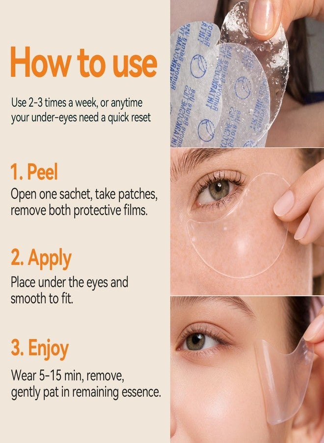 Tintark Charge Energy Under Eye Patches (28 Pairs, Vitamin C, Vitamin E & Caffeine Hydrogel Eye Mask for Puffy Eyes, Dark Circles, Tired Mornings & Pre-Makeup Refresh - Image 5