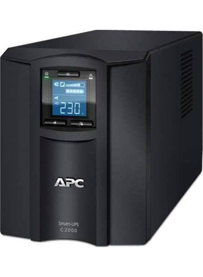 APC Smart-UPS C, 2000VA / 1300 W Rated Power, LCD 230 Voltage, IEC 320 C20 Input Connection Type, 0U Rack Unit, 3 Hours Battery Time, Black - Image 1