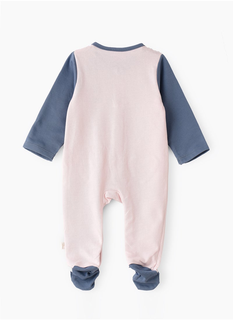 Elegant Kids - Front Open Sleepsuit of Cotton for Girls, Soft and Comfortable Cotton Sleepsuit, Perfect for Everyday Wear and Easy Diaper Changes - Image 1
