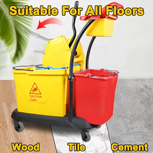 AAGUT Mop Bucket Wheels Replacement 3", Non-Marking TPR Castors Compatible with Rubbermaid Models 7570-L2, 7571,7580,7581,7582 7583, Set of 4 - Image 5