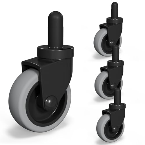 AAGUT Mop Bucket Wheels Replacement 3", Non-Marking TPR Castors Compatible with Rubbermaid Models 7570-L2, 7571,7580,7581,7582 7583, Set of 4 - Image 1