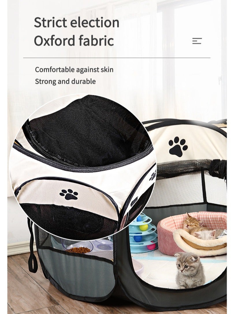 كيدل للطي الكلب سياج الكلب سياج الكلب المحمولة في الهواء الطلق سياج الكلب للطي خيمة الكلب للماء أسفل القفص مع انفصال سستة أعلى منزل الحيوانات الأليفة المحمولة خيمة الحيوانات الأليفة - Image 3