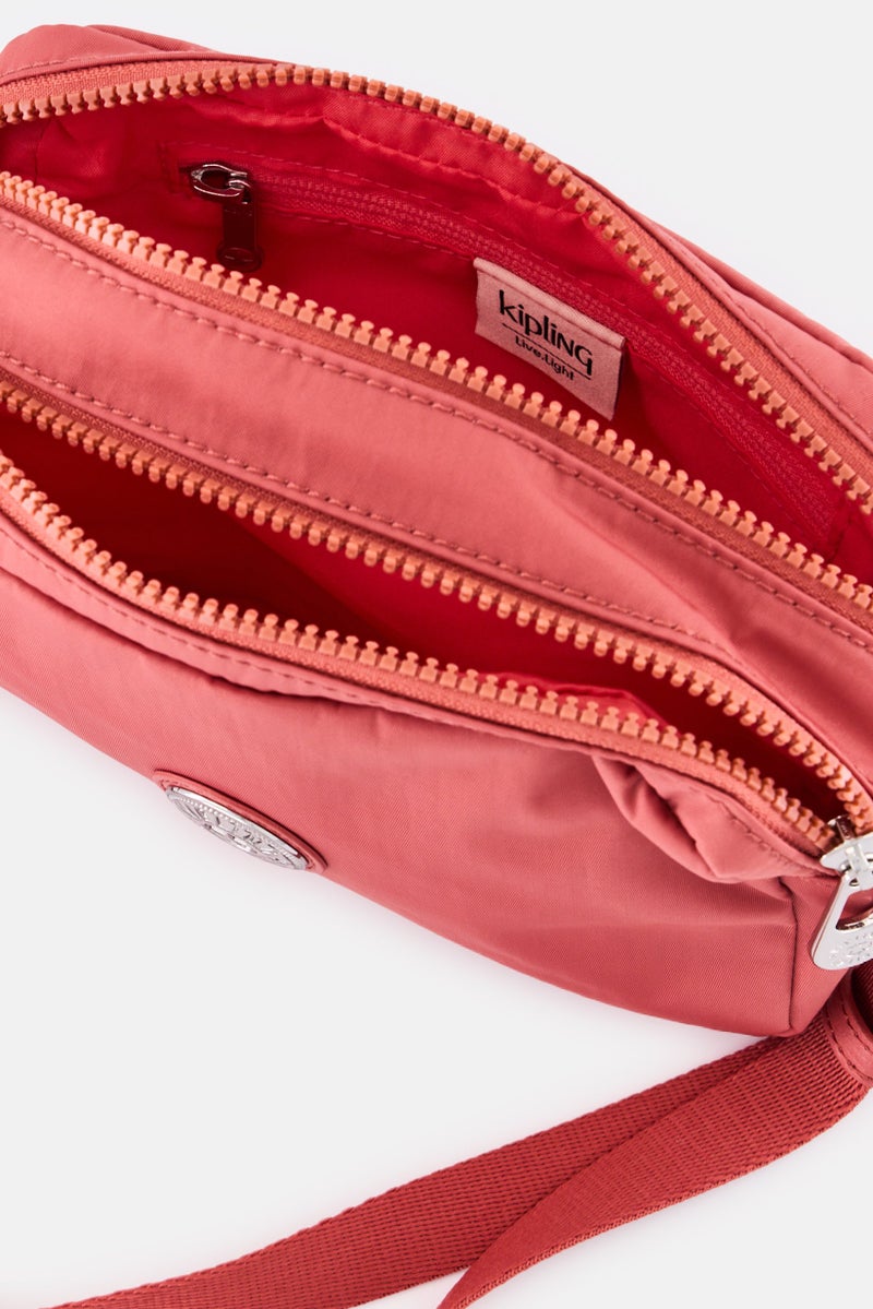 kipling حقيبة كتف نسائية بشعار العلامة التجارية، بني صدئ - Image 3