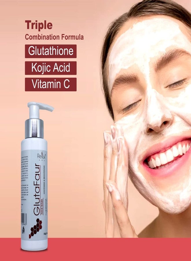 Revluk-Glutafaur Face Wash- Lightening & Brightening Advanced Deep Face Cleansing Formula for Instant Glowing Skin 100 gm - Image 4