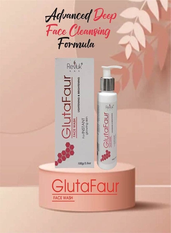 Revluk-Glutafaur Face Wash- Lightening & Brightening Advanced Deep Face Cleansing Formula for Instant Glowing Skin 100 gm - Image 2