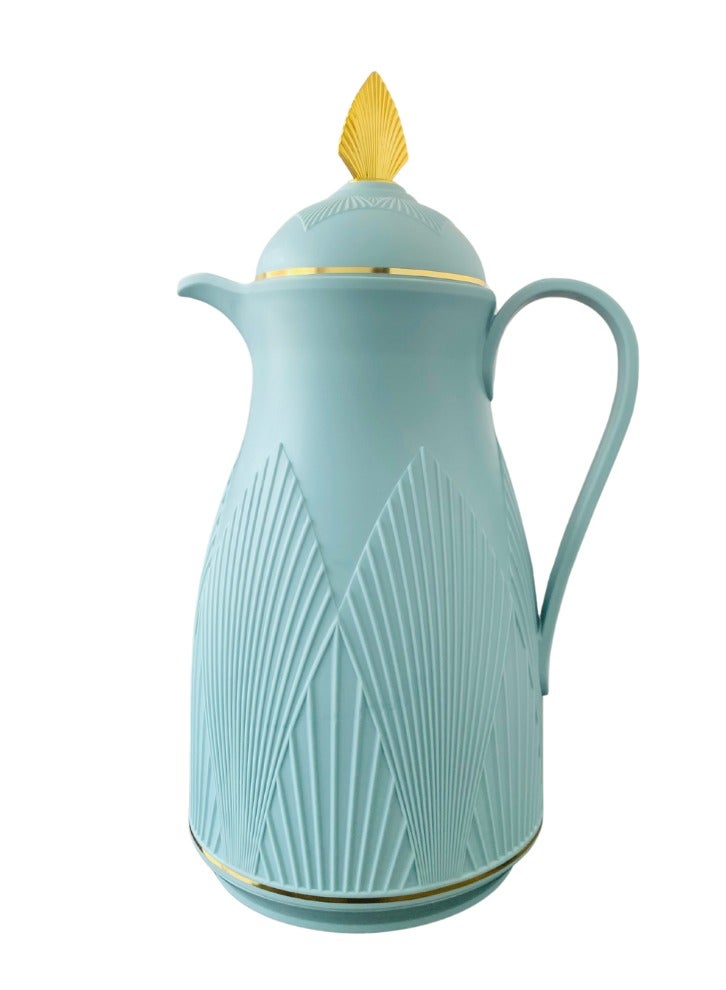 ALLKING Vacuum Flask - 1 L, Vacuum Jug , Keep Hot and Cold for Water, Coffee & Tea, Glass Inside  - Image 1