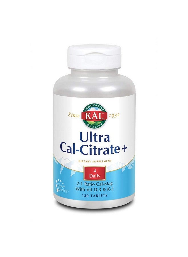 Kal Ultra Calcium Citrate Plus Tablets, 120 Count