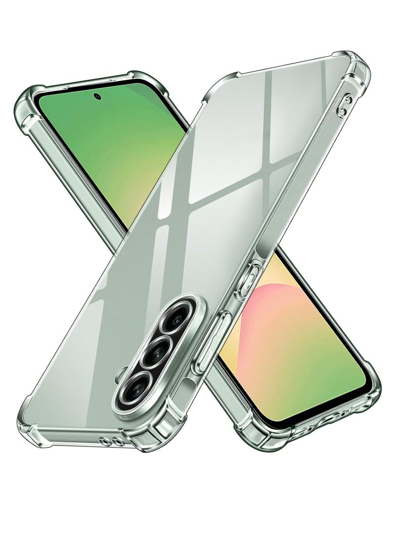 Clear Silicone Case for Samsung Galaxy A56 5G with Shockproof Protective Corners, Thin Soft Transparent Protective Flexible TPU Transparent Mobile... - Image 1