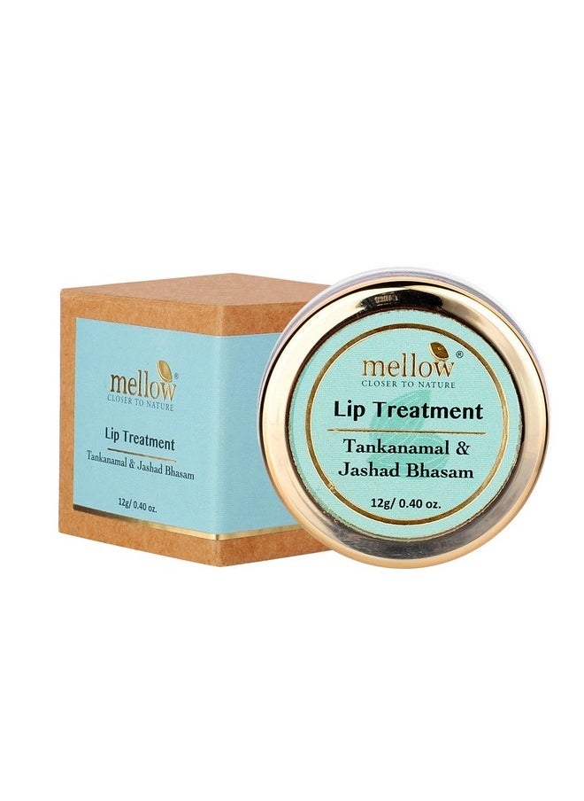 MELLOW Herbal Lip Treatment With Almond Oil & Jasad Bhasma For Moisturize & Nourish Dry & Chapped Lips, Ayurvedic Balm For Men & Women, Paraben Free [Cream - 12 Gm]  - Image 1