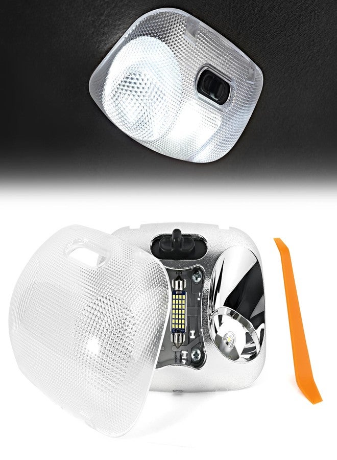TOP-MAX LED Interior Dome Light Assembly with Cover Fit for Ford Ranger 1993-2004, Overhead Roof Headliner Map Light, Ceiling Reading Light Replaces F37Z-13776-B, F67Z-13783-AA - Image 1