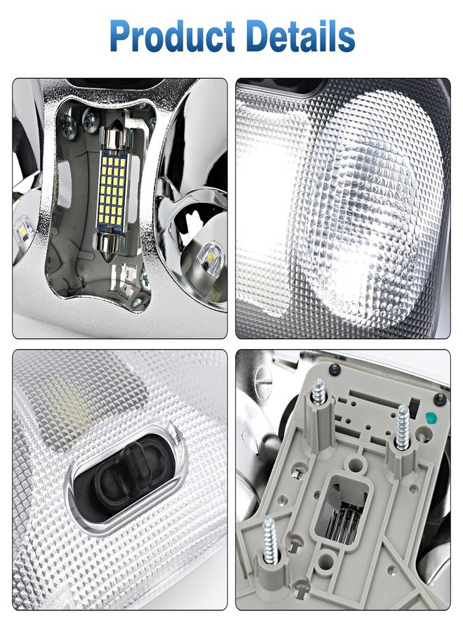 TOP-MAX LED Interior Dome Light Assembly with Cover Fit for Ford Ranger 1993-2004, Overhead Roof Headliner Map Light, Ceiling Reading Light Replaces F37Z-13776-B, F67Z-13783-AA - Image 4