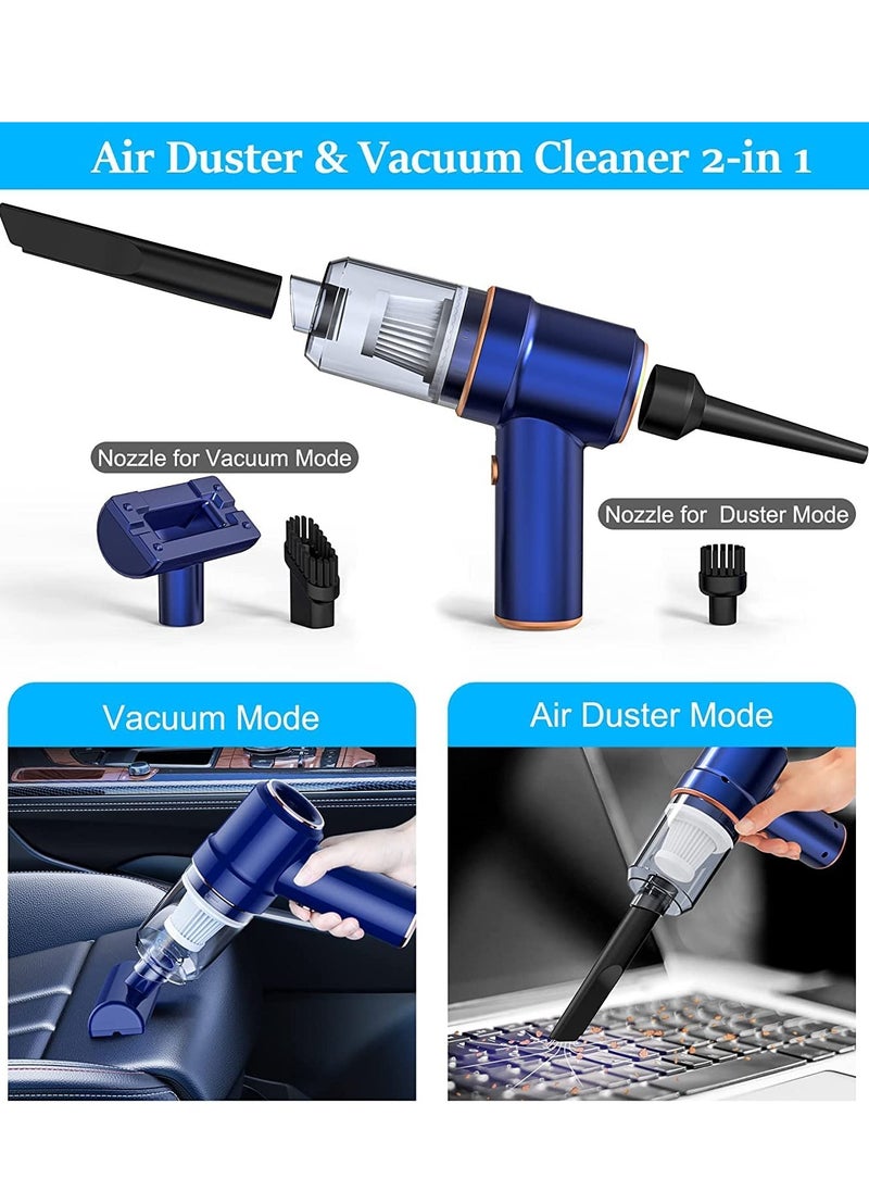 SYOSI - Air Duster Compressed Electric Air Duster Cleaner for PC Rechargeable 6000mAH Cordless Air Cleaner Blower for Laptop Keyboard Electronics Home Cleaning Alternative to Canned Air Duster - Image 1