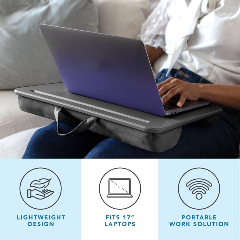 LAPGEAR Original Lap Desk â€“ Fits Up to 17â€³ Laptops â€“ Charcoal â€“ Style No. 45155 - Image 2