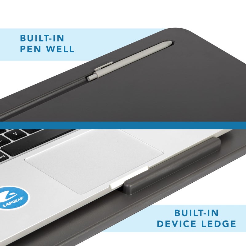 LAPGEAR Original Lap Desk â€“ Fits Up to 17â€³ Laptops â€“ Charcoal â€“ Style No. 45155 - Image 4