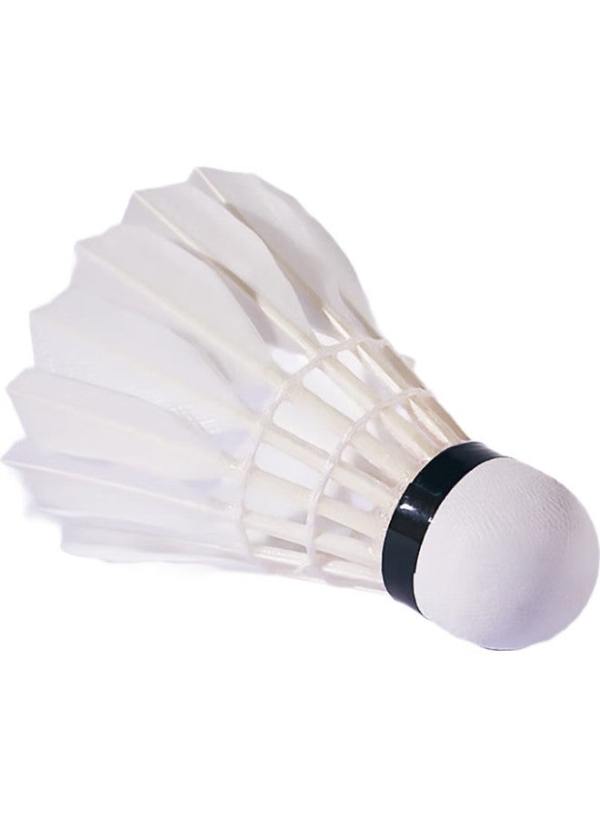 Super Brand Chao Pai Fen Super Badminton Shuttlecocks, Durable Competition Goose Feather Shuttlecocks, Double-Ply Cork Ball Heads, 12-Pack, 77 Speed - Image 3