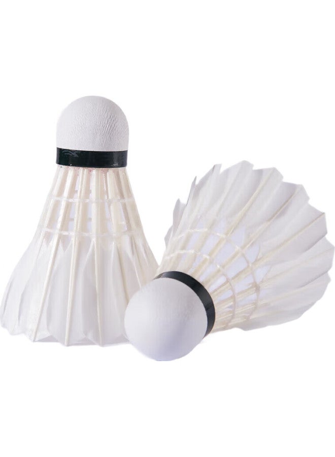 Super Brand Chao Pai Fen Super Badminton Shuttlecocks, Durable Competition Goose Feather Shuttlecocks, Double-Ply Cork Ball Heads, 12-Pack, 77 Speed - Image 2