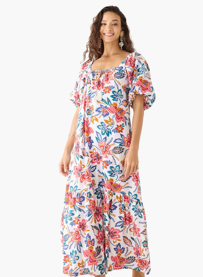 Splash FAV Floral Print Midi Dress