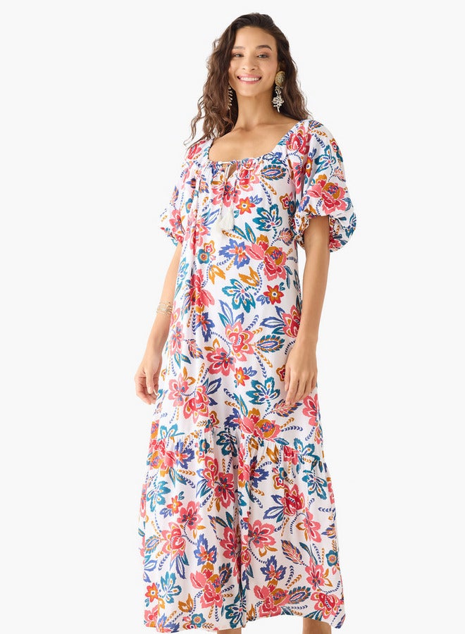 Splash FAV Floral Print Midi Dress - Image 1
