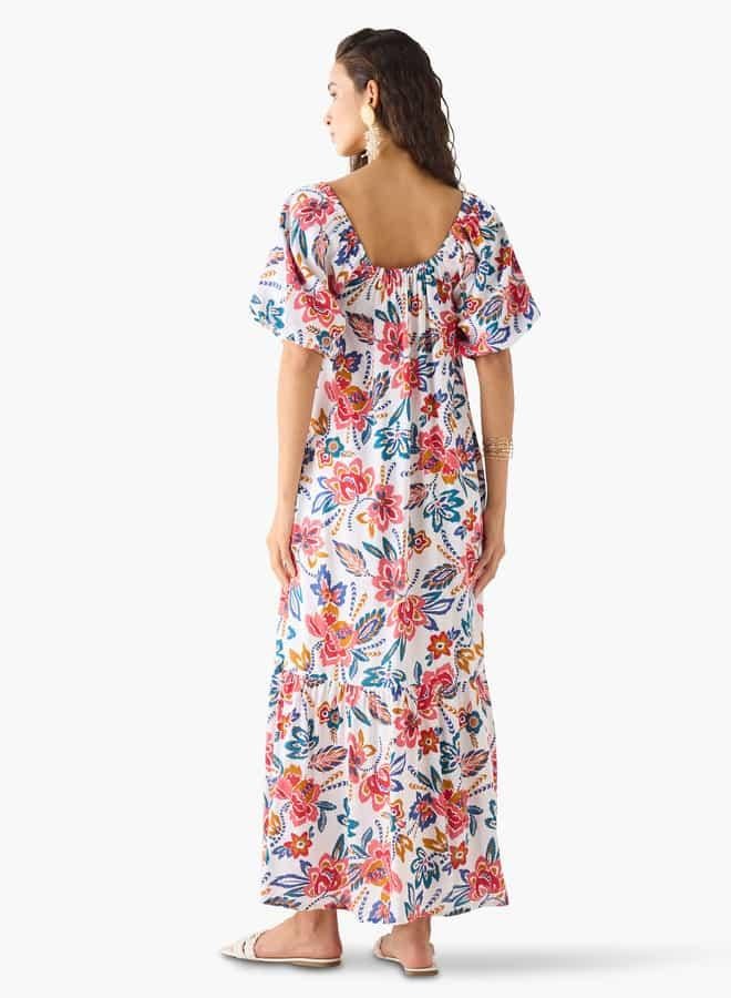 Splash FAV Floral Print Midi Dress - Image 4