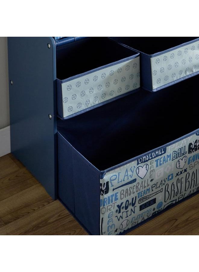 ARCADE - Candice Baseball Fabric Storage Rack With 6 Bins 63X30X60 Cm - Image 1