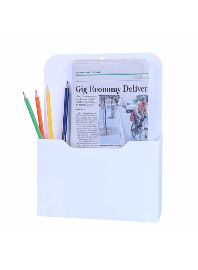 Antner Magnetic Wall File Letter Size Magnetic File Holder Office Supplies Letter Notebooks Mail Pocket Organizer, White - Image 1