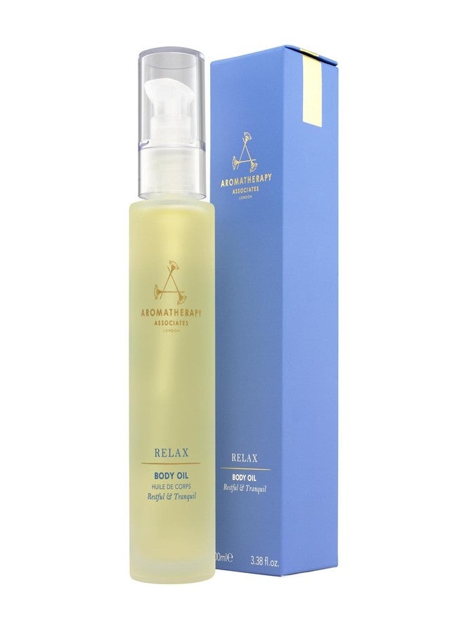 Aromatherapy Associates Relax Body Oil. Luxurious Blend of Oils for a Nourished Body. Made with Vetivert, Chamomile and Ylang Ylang Essential Oils (3.4 fl oz) - Image 1