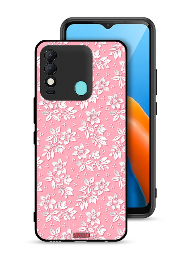 Tolwak Tecno Spark 8 Protective Case Cover Flowers Background Pattern - Image 1