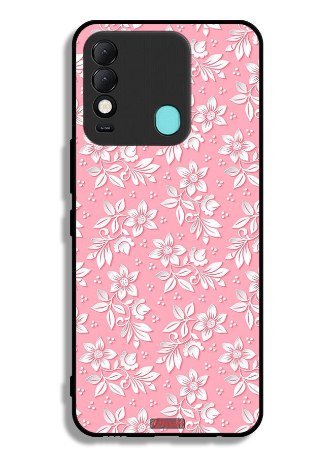 Tolwak Tecno Spark 8 Protective Case Cover Flowers Background Pattern - Image 2