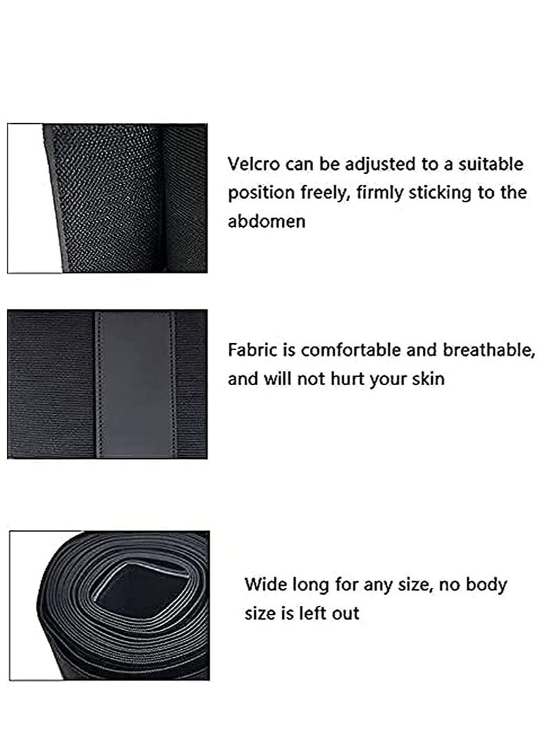 لفائف الضمادة، حزام دعم أسفل الظهر، شريط تدريب الخصر غير المرئي، حزام لف البطن للسيدات، دعامات ظهر مريحة قابلة للتعديل لتخفيف آلام أسفل الظهر (أسود) - Image 5