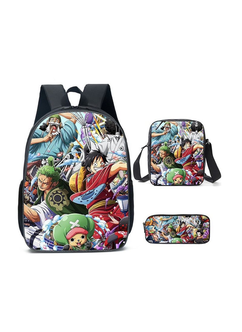 Generic - Cartoon anime backpack for primary and secondary school students, large capacity casual lightweight backpack, cartoon shoulder bag, pencil case, pencil case, and pencil case - Image 1