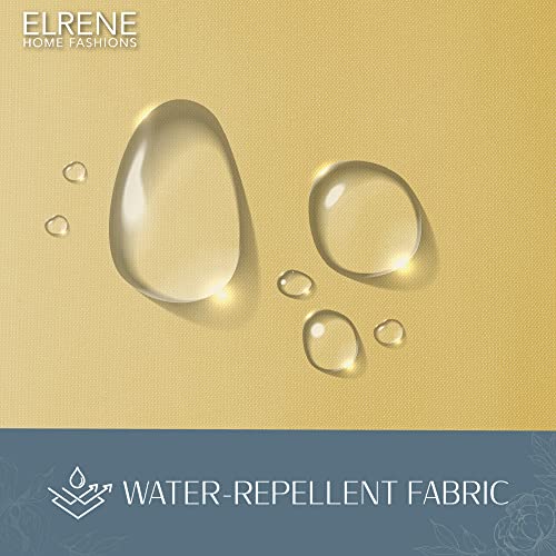Elrene Home Fashions Matine Weatherproof Tab-Top Indoor/Outdoor Solid Color Curtain Panel for Porch, Pergola, Patio, Deck, 52”W x 95”L, Yellow - Image 4