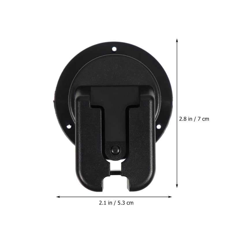 Black Plastic Car Microphone Holder Clip for Vehicle Radio and Recording Devices - Image 3
