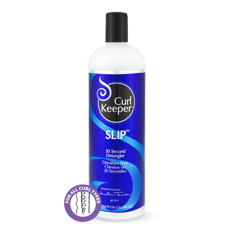 Curl Keeper Slip Hair Detangler Spray for Curly Hair, 33.8 Fl Oz - Leave In Conditioner Spray for Men, Women & Kids - Water-Based Detangling Spray Loosens Knots & Tangles with Aloe Vera & Silk Protein - Image 1