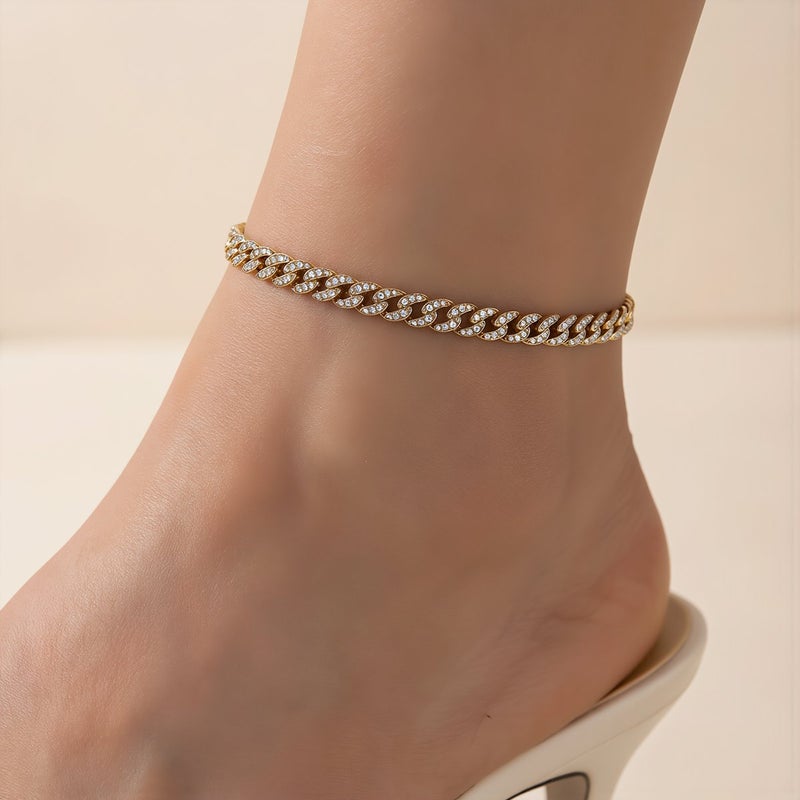 Gold Anklet for Women Beach Party Daily Casual Summer Foot Accessory - Image 2