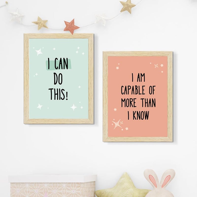 ArtX Paper Motivational Quotes Wall Paintings For Kids Room, Wall Frame, Decoration, A4 Size, Multicolor, Synthetic Wood, Set Of 6 - Image 3