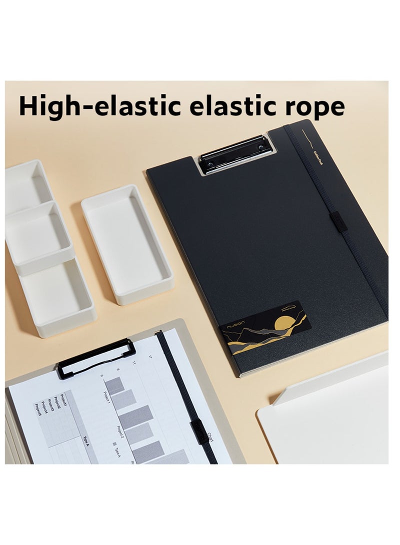 NUSIGN A4 Size Clipboard With Strong Clip And Elastic Band - Image 3