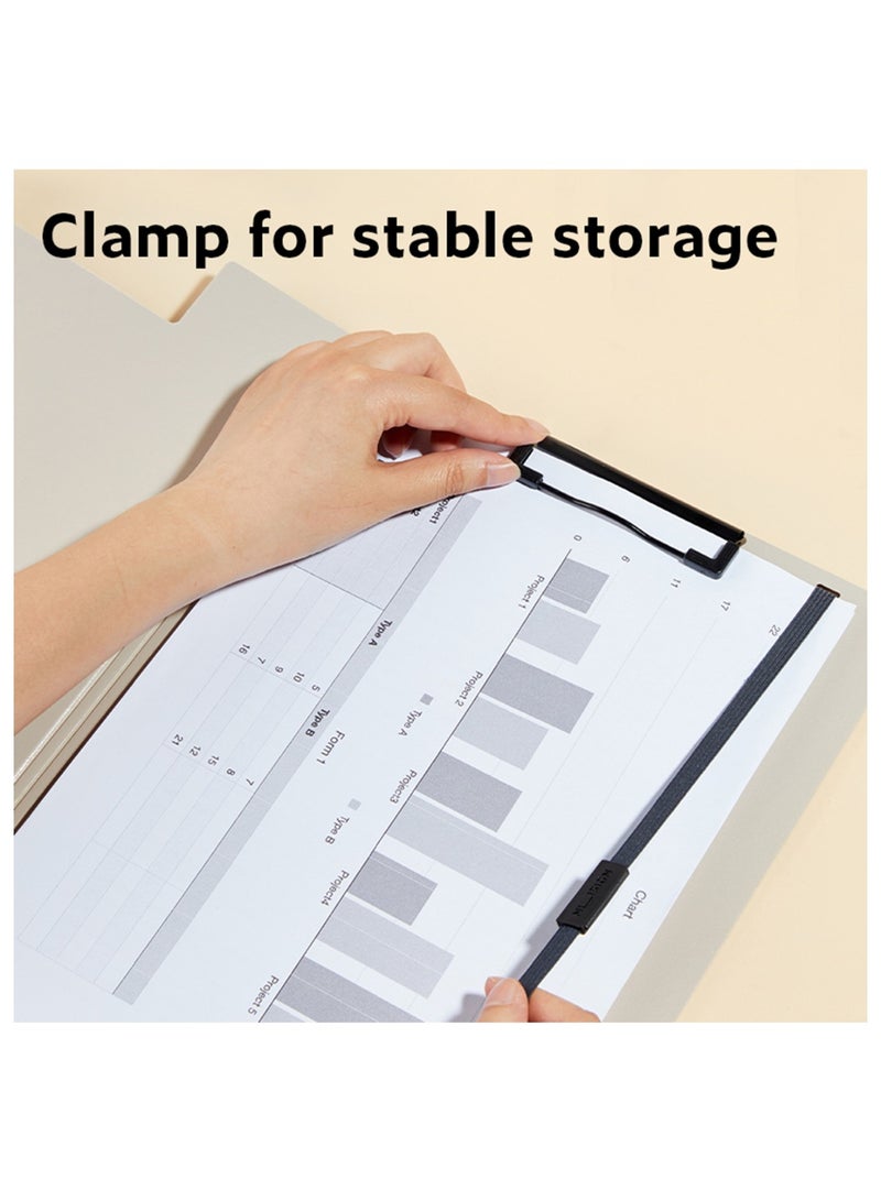 NUSIGN A4 Size Clipboard With Strong Clip And Elastic Band - Image 4